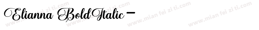 Elianna BoldItalic字体转换